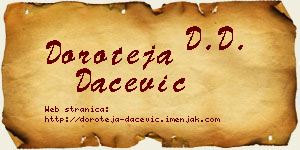 Doroteja Dačević vizit kartica